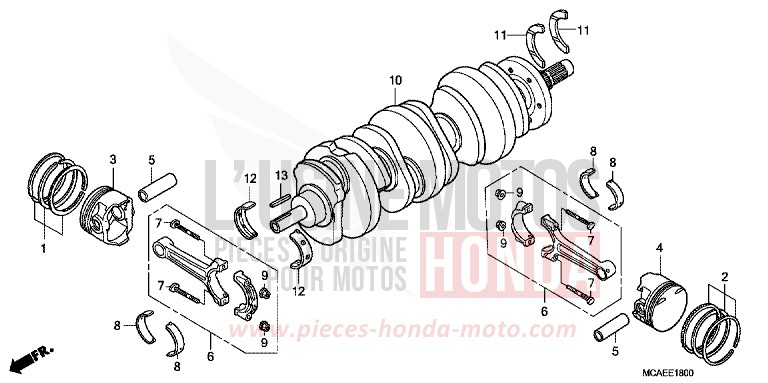 VILEBREQUIN/PISTON de Gold Wing GRAPHITE BLACK (NHB01) de 2015